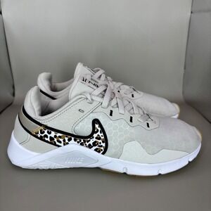 Nike Revolution 6 NN Leopard Swoosh Light Bone Casual Athletic Shoes Women US 6‎